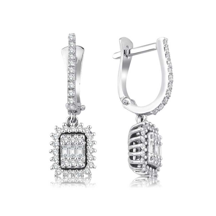 0.57 Karat Pırlanta Baget Küpe - Baroni Diamond