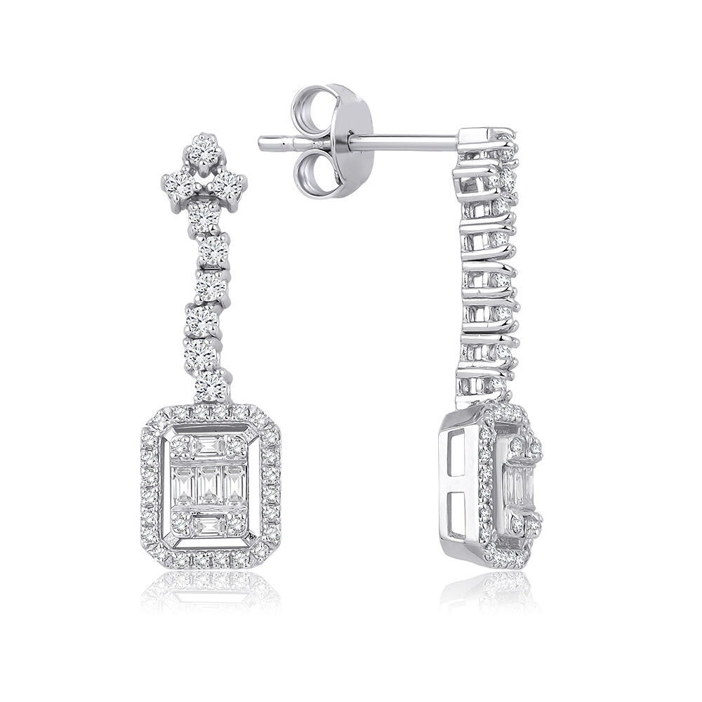 0.57 Karat Pırlanta Baget Küpe - Baroni Diamond