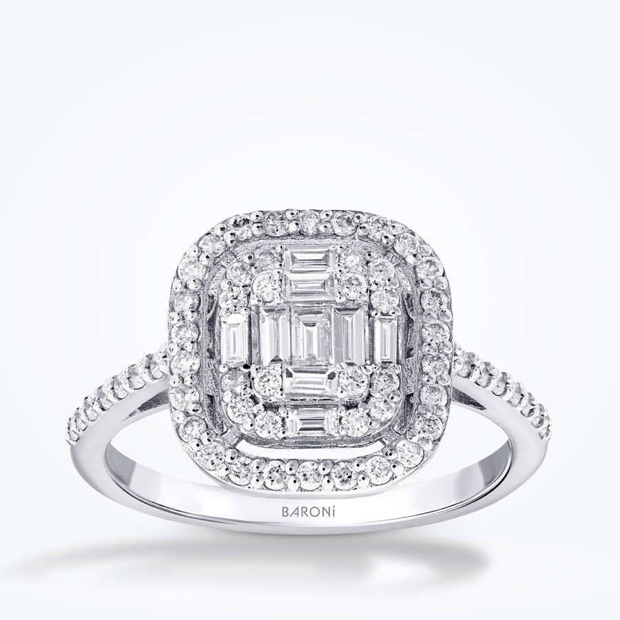 0.57 Karat Pırlanta Baget Yüzük - Baroni Diamond