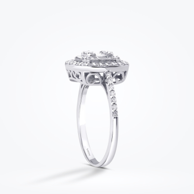 0.57 Karat Pırlanta Baget Yüzük - 2