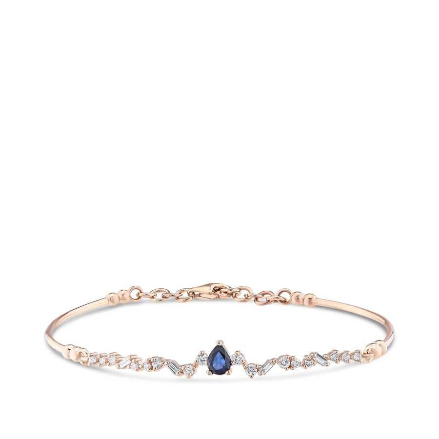 0.57 Karat Pırlanta Safir Kelepçe - Baroni Diamond