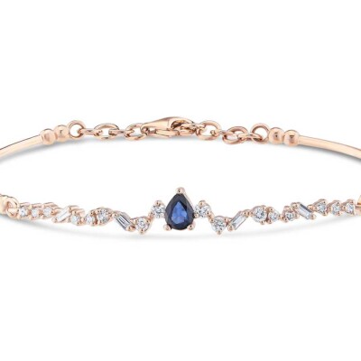 0.57 Karat Pırlanta Safir Kelepçe - Baroni Diamond (1)