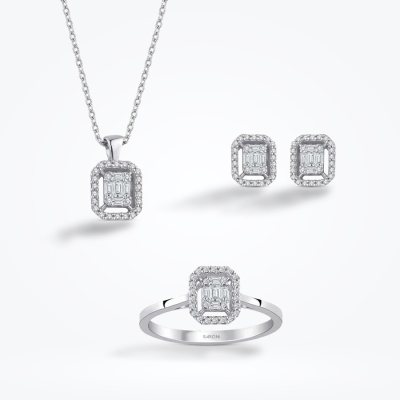 0.58 Karat Pırlanta Baget Mini Set 