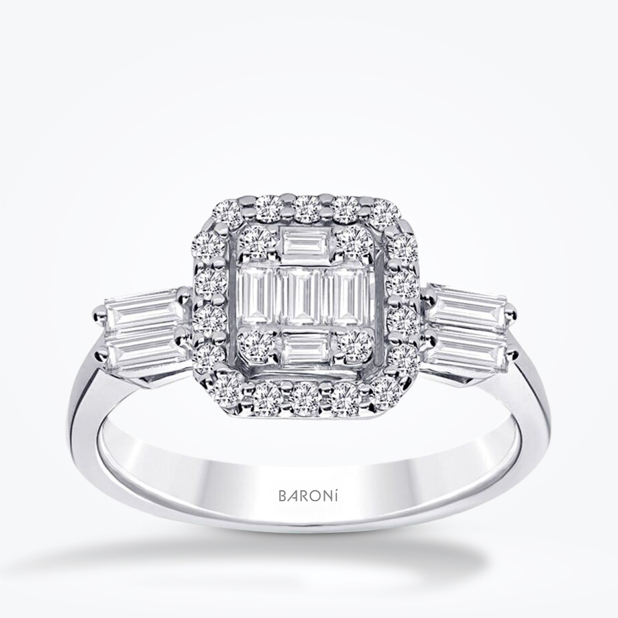 0.58 Karat Pırlanta Baget Yüzük - Baroni Diamond