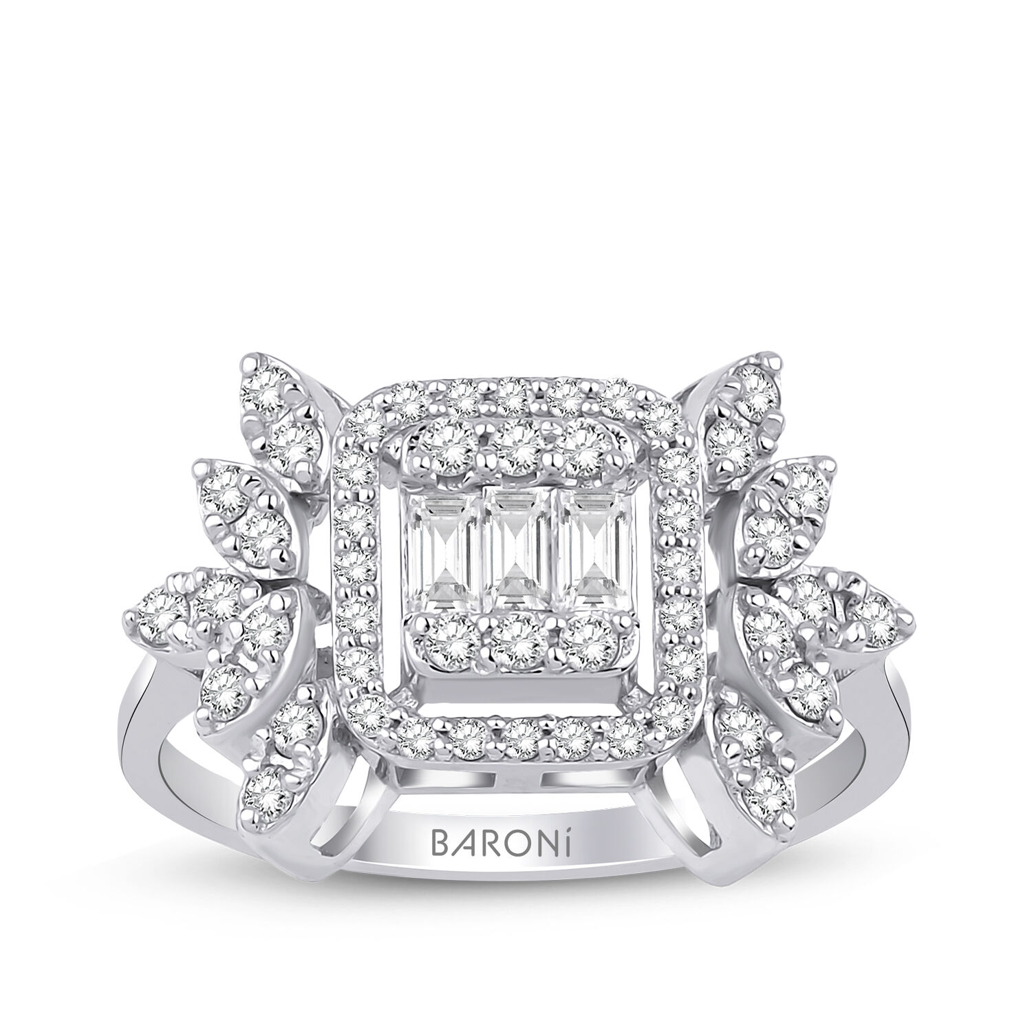 0.58 Karat Pırlanta Baget Yüzük - Baroni Diamond