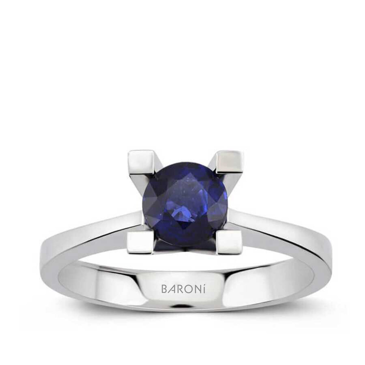 0.58 Karat Pırlanta Tektaş Safir Yüzük - Baroni Diamond