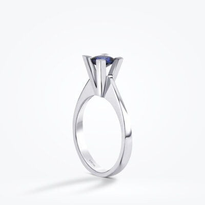 0.58 Karat Pırlanta Tektaş Safir Yüzük - Baroni Diamond (1)