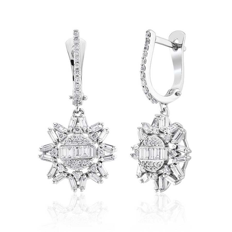 0.59 Karat Pırlanta Baget Küpe - Baroni Diamond