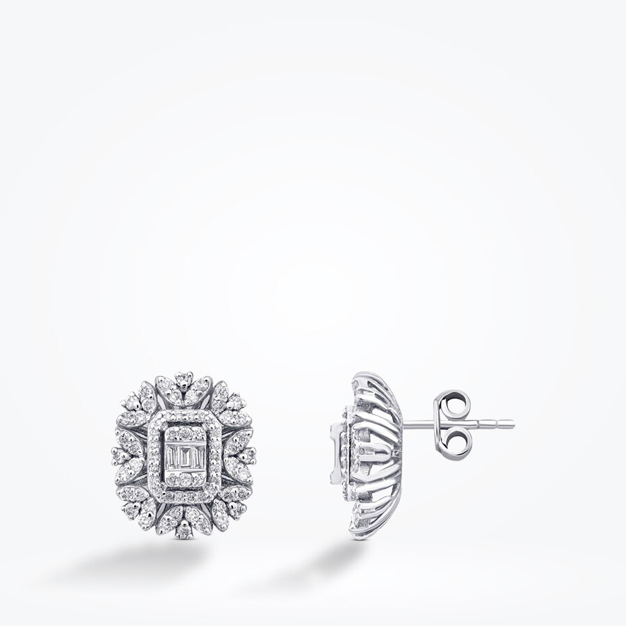 0.59 Karat Pırlanta Baget Küpe - Baroni Diamond