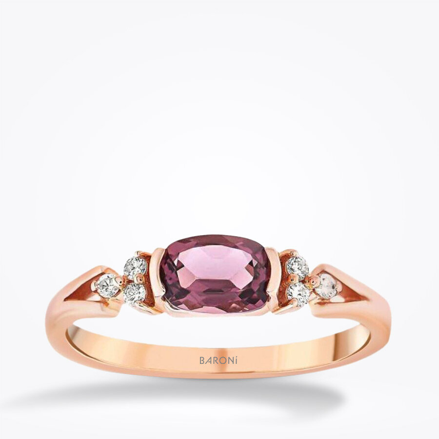 0.61 Karat Pırlanta Ametist Yüzük - Baroni Diamond