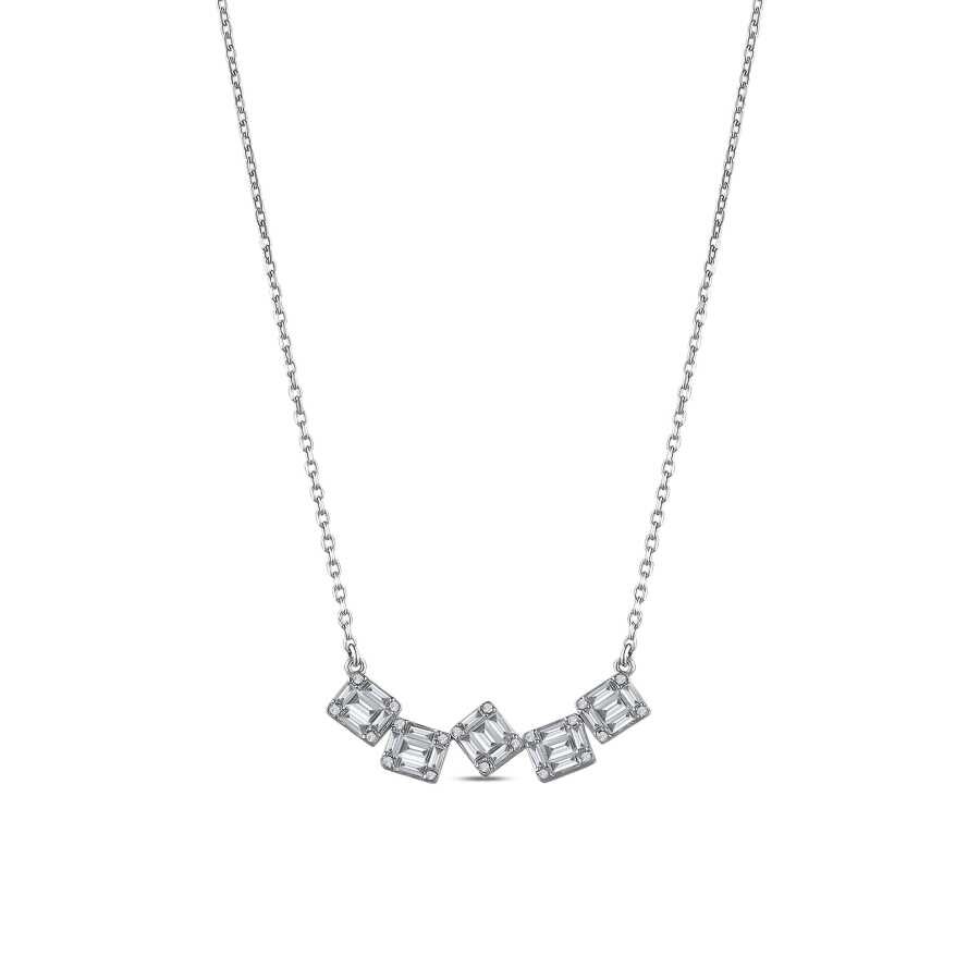 0.60 Karat Pırlanta Baget Kolye - Baroni Diamond