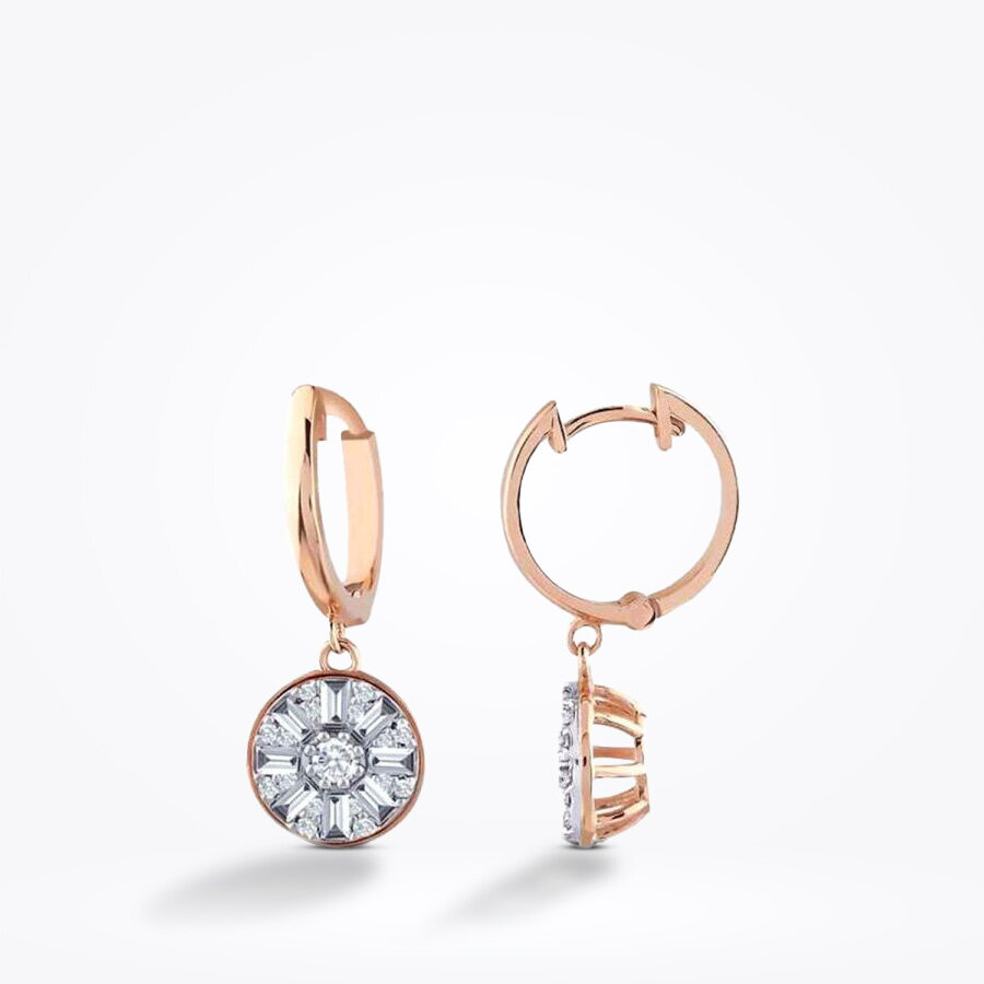 0.60 Karat Pırlanta Baget Trend Küpe - Baroni Diamond