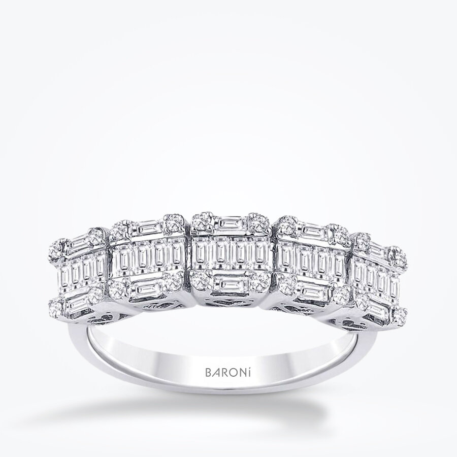 0.60 Karat Pırlanta Baget Yüzük - Baroni Diamond