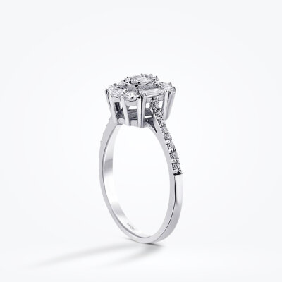 0.61 Karat Pırlanta Baget Yüzük - Baroni Diamond (1)