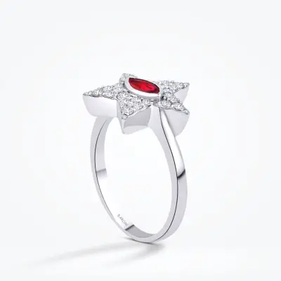 0.61 Karat Pırlanta Yakut Yüzük - Baroni Diamond