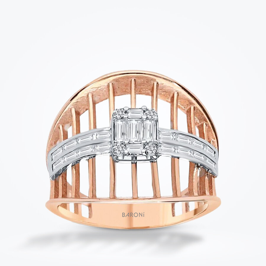 0.62 Karat Pırlanta Baget Yüzük - Baroni Diamond