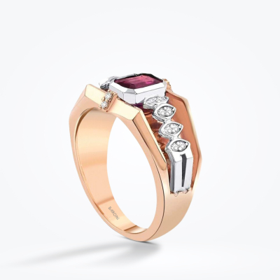 0.62 Karat Pırlanta Rose Yakut Yüzük - Baroni Diamond (1)