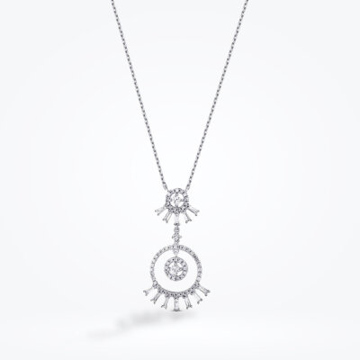 0.63 Karat Pırlanta Baget Kolye - 2