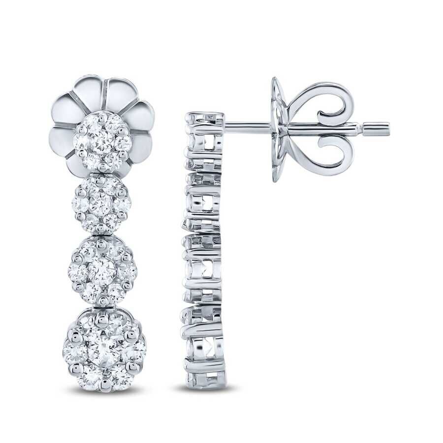0.63 Karat Pırlanta Trend Küpe