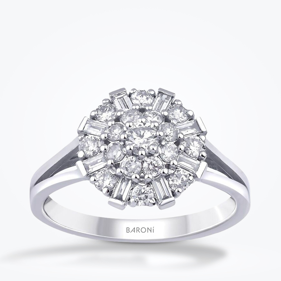 0.64 Karat Baget Pırlanta Yüzük - Baroni Diamond