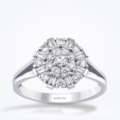 0.64 Karat Baget Pırlanta Yüzük - Baroni Diamond
