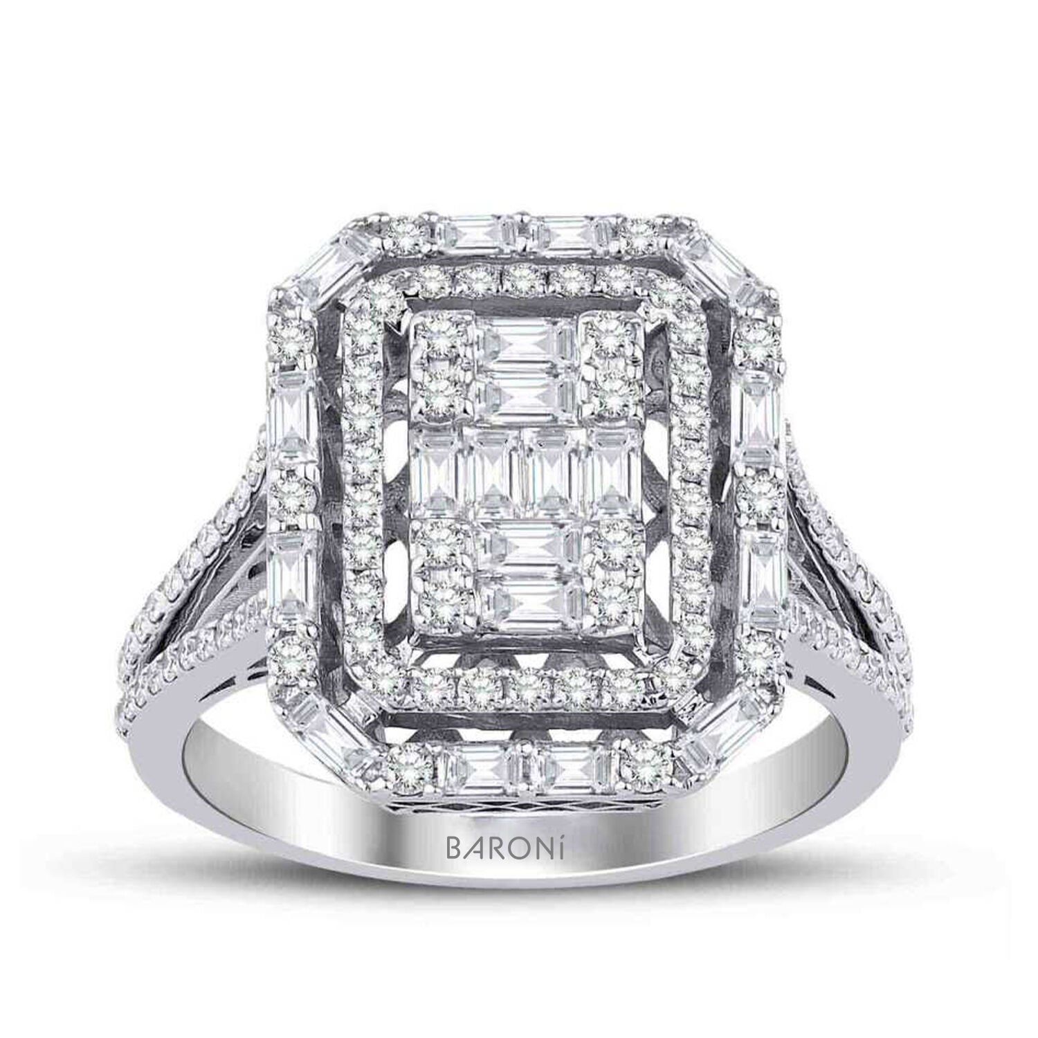 0.64 Karat Pırlanta Baget Yüzük - Baroni Diamond
