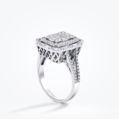 0.64 Karat Pırlanta Baget Yüzük - Baroni Diamond (1)