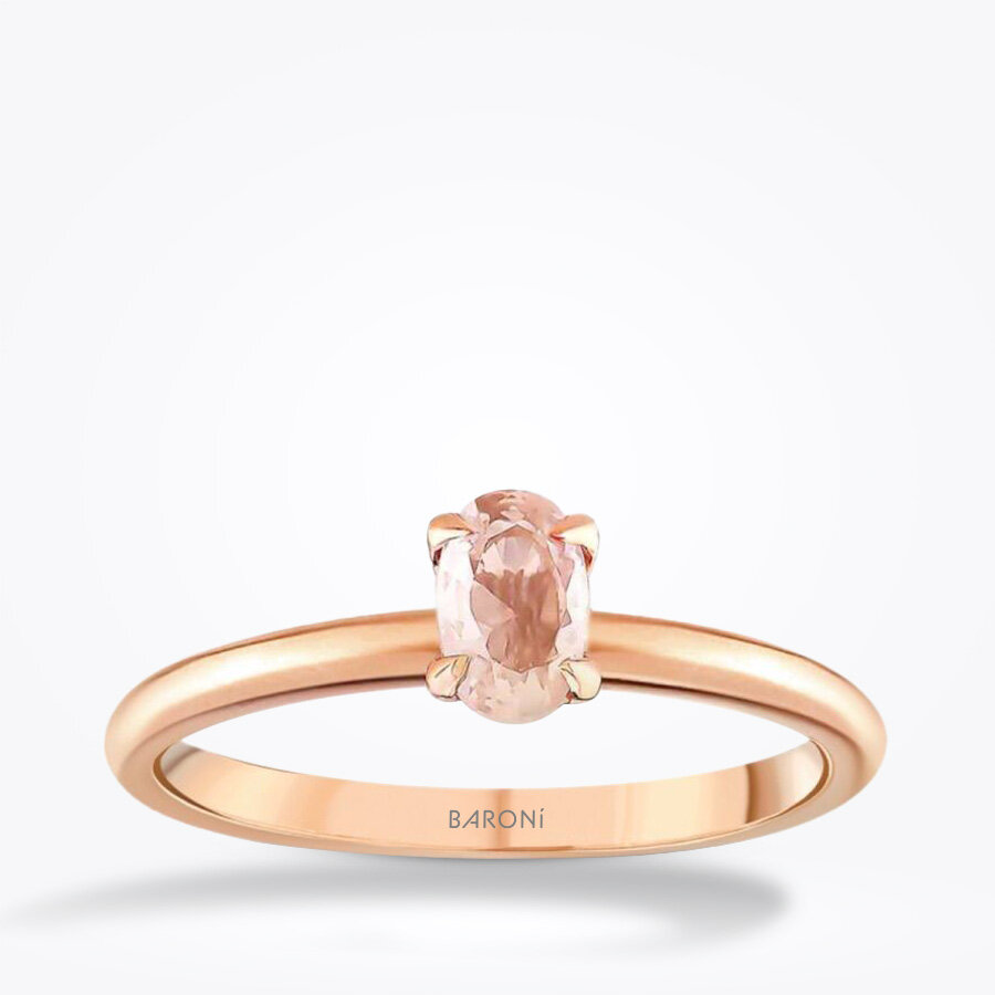 0.65 Karat Morganit Yüzük