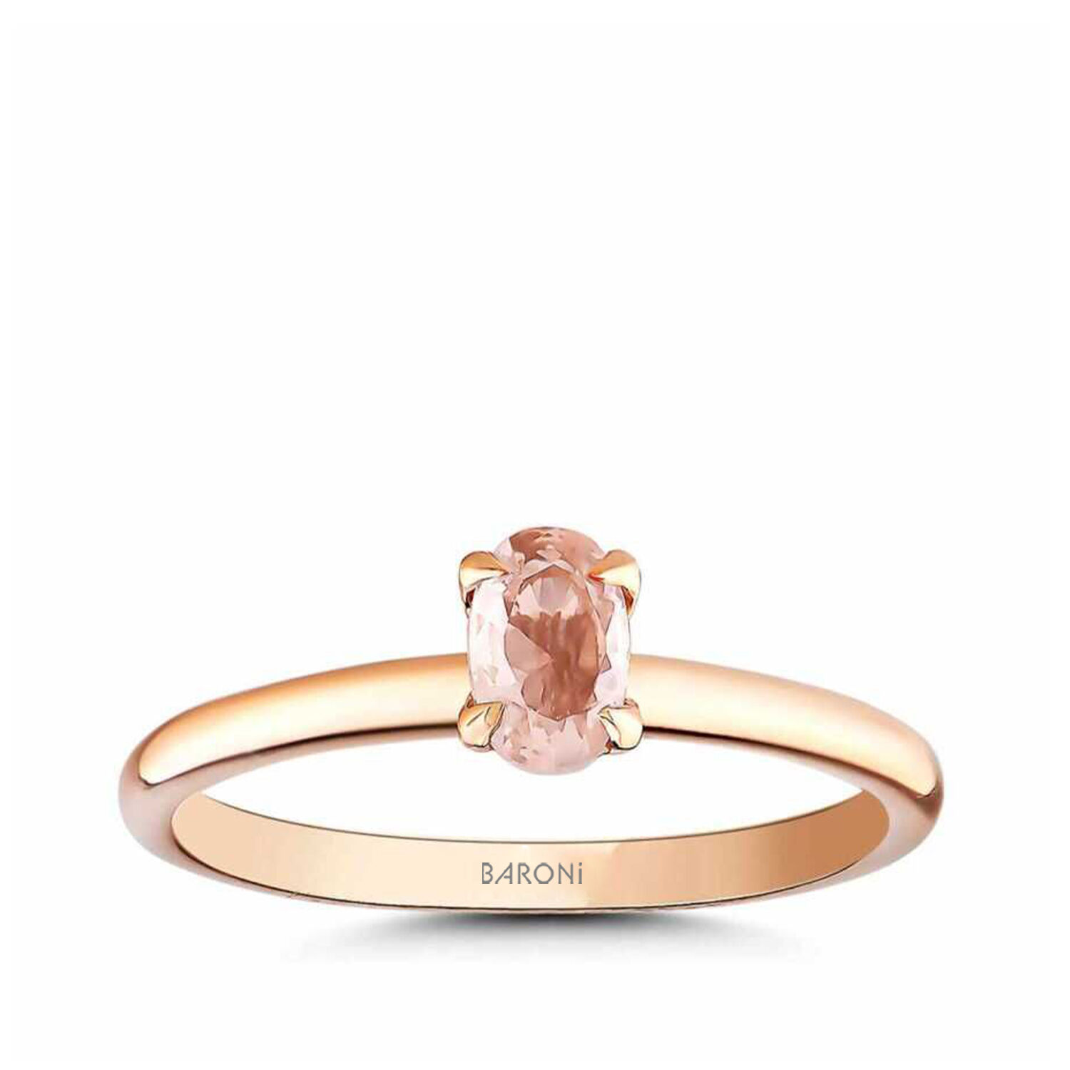 0.65 Karat Pırlanta Morganit Yüzük - Baroni Diamond