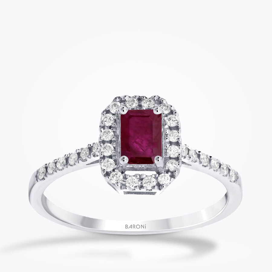 0.65 Karat Pırlanta Yakut Yüzük - Baroni Diamond