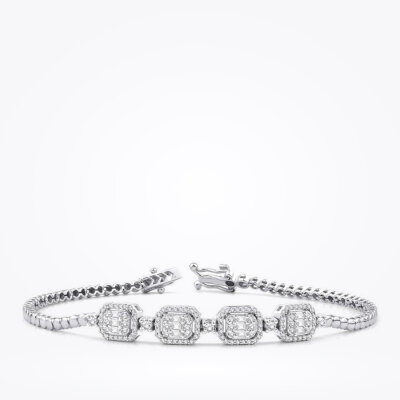 0.66 Karat Pırlanta Baget Bileklik - 1