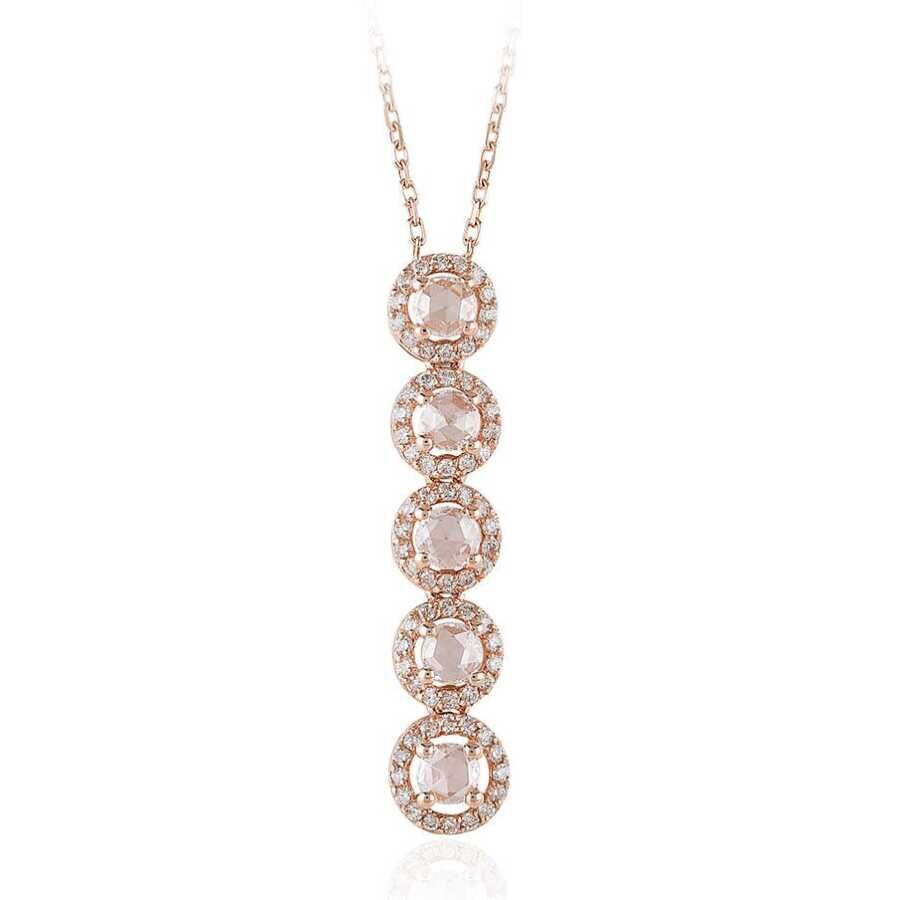 0.67 Karat Elmas Rose Kolye
