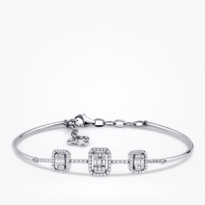 0.67 Karat Pırlanta Baget Kelepçe - 1