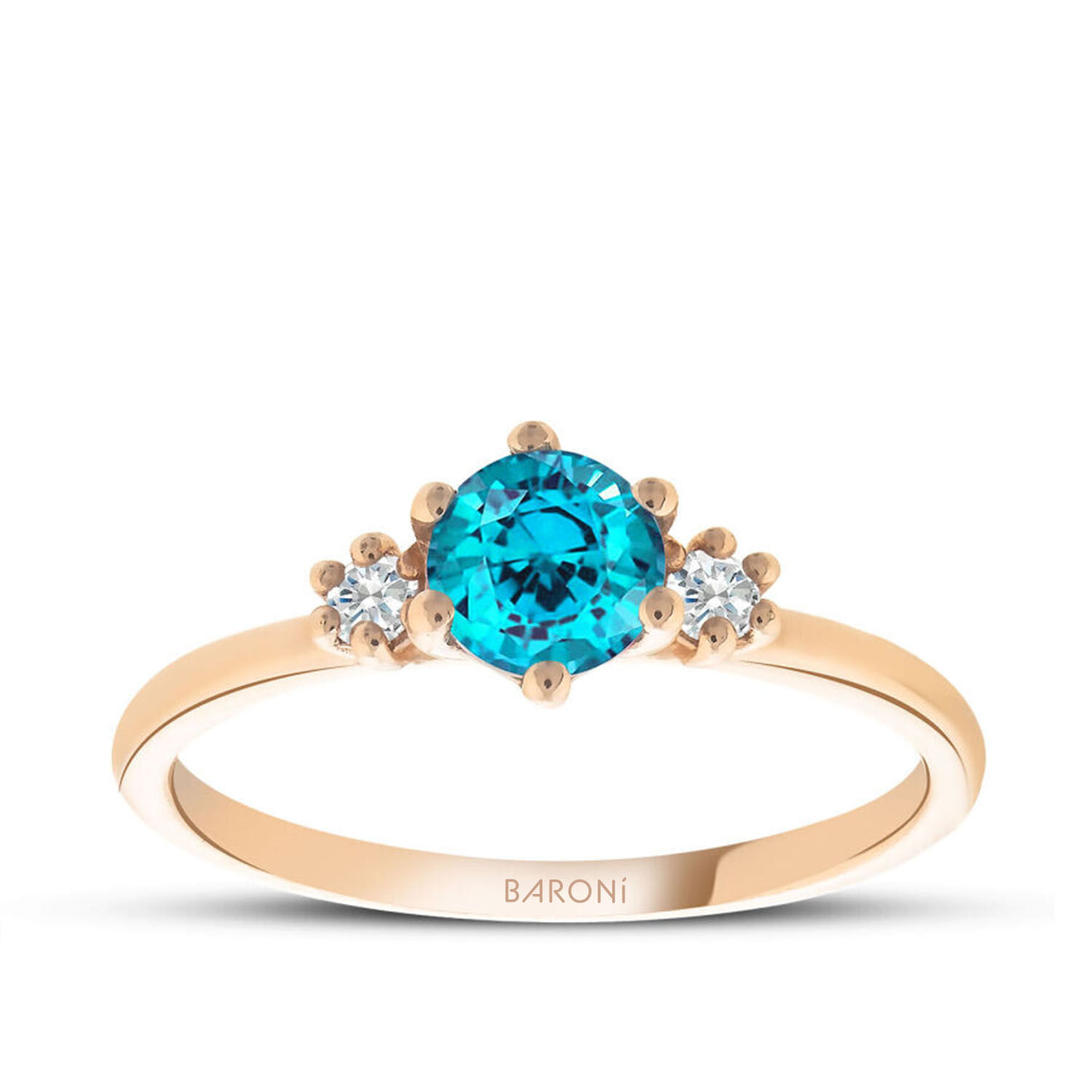0.67 Karat Pırlanta Renkli Taşlı Yüzük - Baroni Diamond