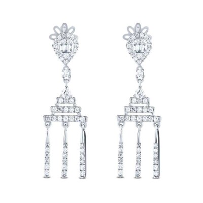 0.68 Karat Pırlanta Baget Küpe - Baroni Diamond (1)
