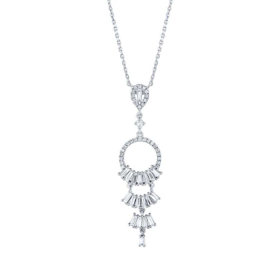 0.69 Karat Pırlanta Baget Kolye - Baroni Diamond