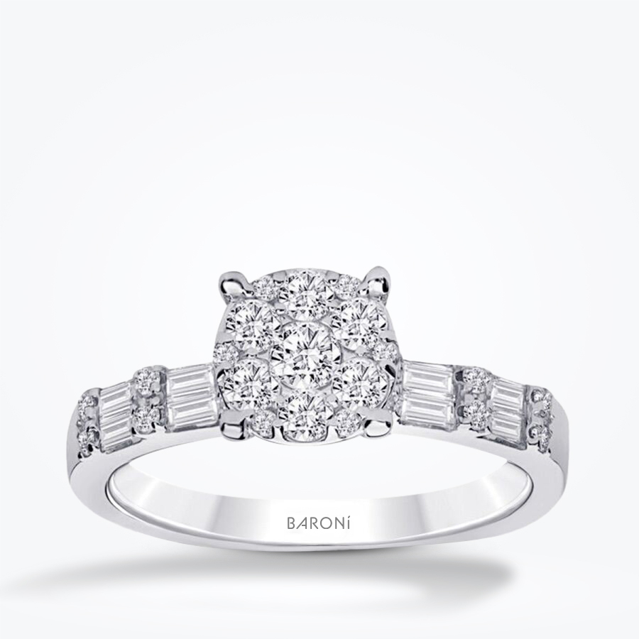 0.69 Karat Pırlanta Baget Yüzük - Baroni Diamond