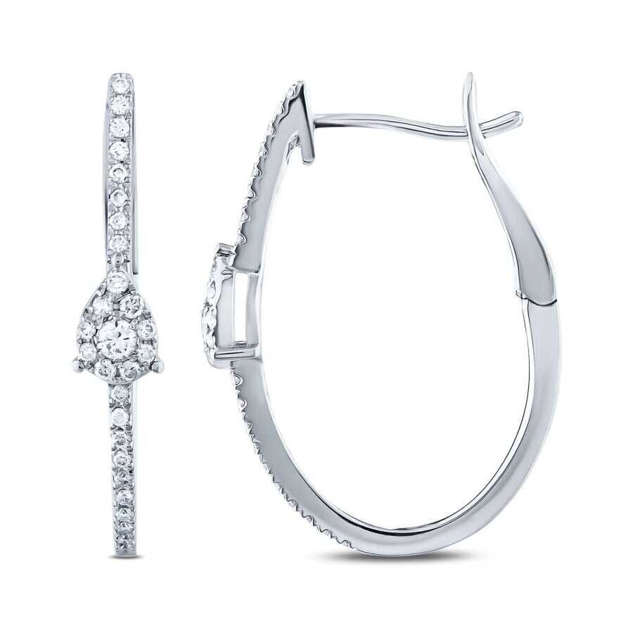 0.70 Karat Pırlanta Halka Küpe - Baroni Diamond