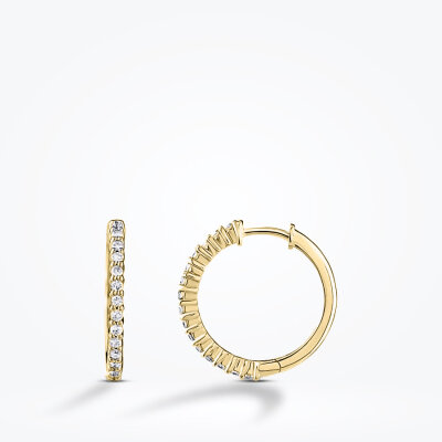 0.70 Karat Pırlanta Halka Küpe - 1