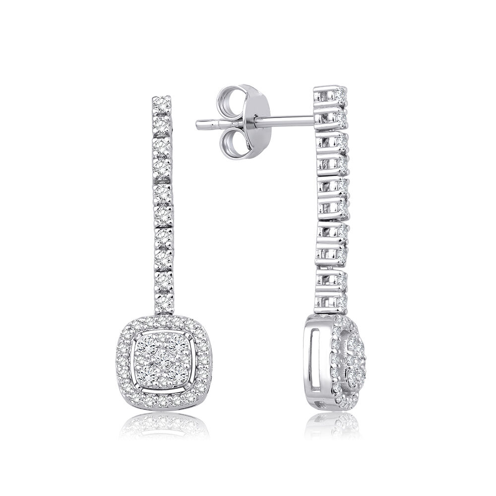 0.71 Karat Pırlanta Trend Taşlı Küpe - Baroni Diamond