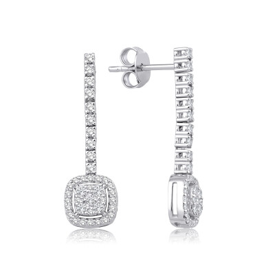 0.71 Karat Pırlanta Trend Taşlı Küpe - Baroni Diamond