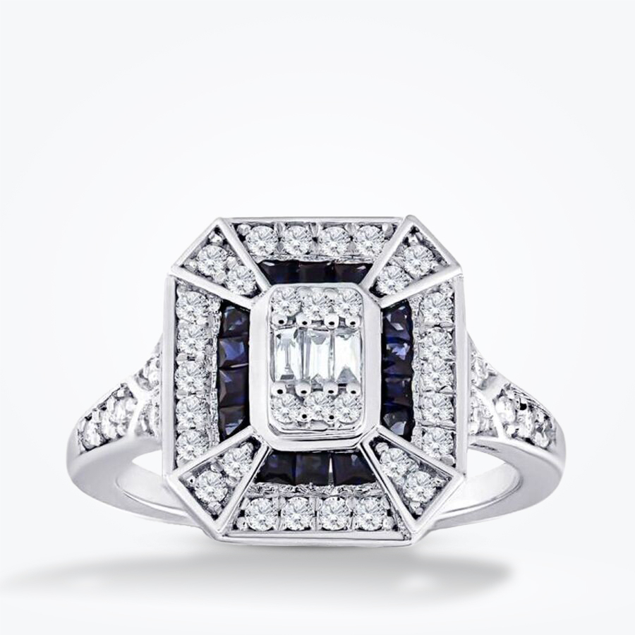 0.71 Karat Pırlanta Baget Trend Yüzük - Baroni Diamond