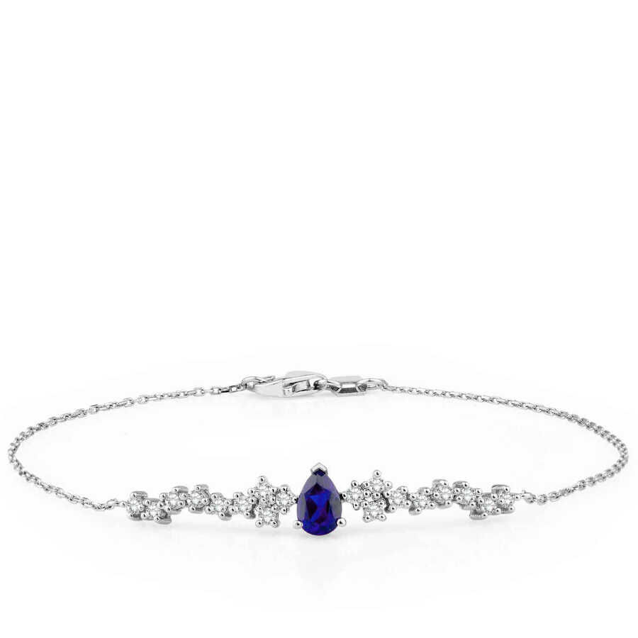 0.71 Karat Pırlanta Safir Bileklik