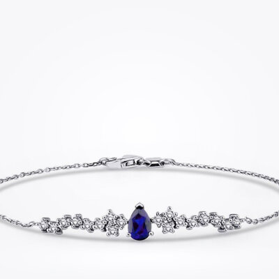 0.71 Karat Pırlanta Safir Bileklik - Baroni Diamond (1)