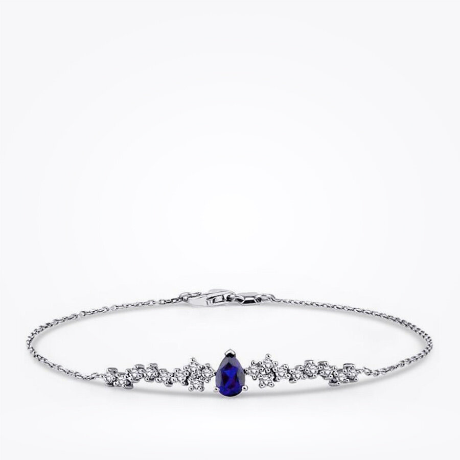 0.71 Karat Pırlanta Safir Bileklik