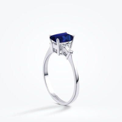 0.71 Karat Pırlanta Safir Yüzük - Baroni Diamond (1)