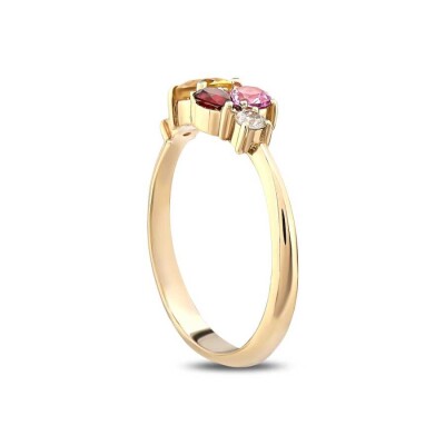 0.61 Karat Pırlanta Renkli Taşlı Yüzük - Baroni Diamond (1)