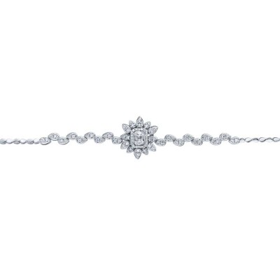 0.73 Karat Pırlanta Baget Çiçek Bileklik - Baroni Diamond (1)
