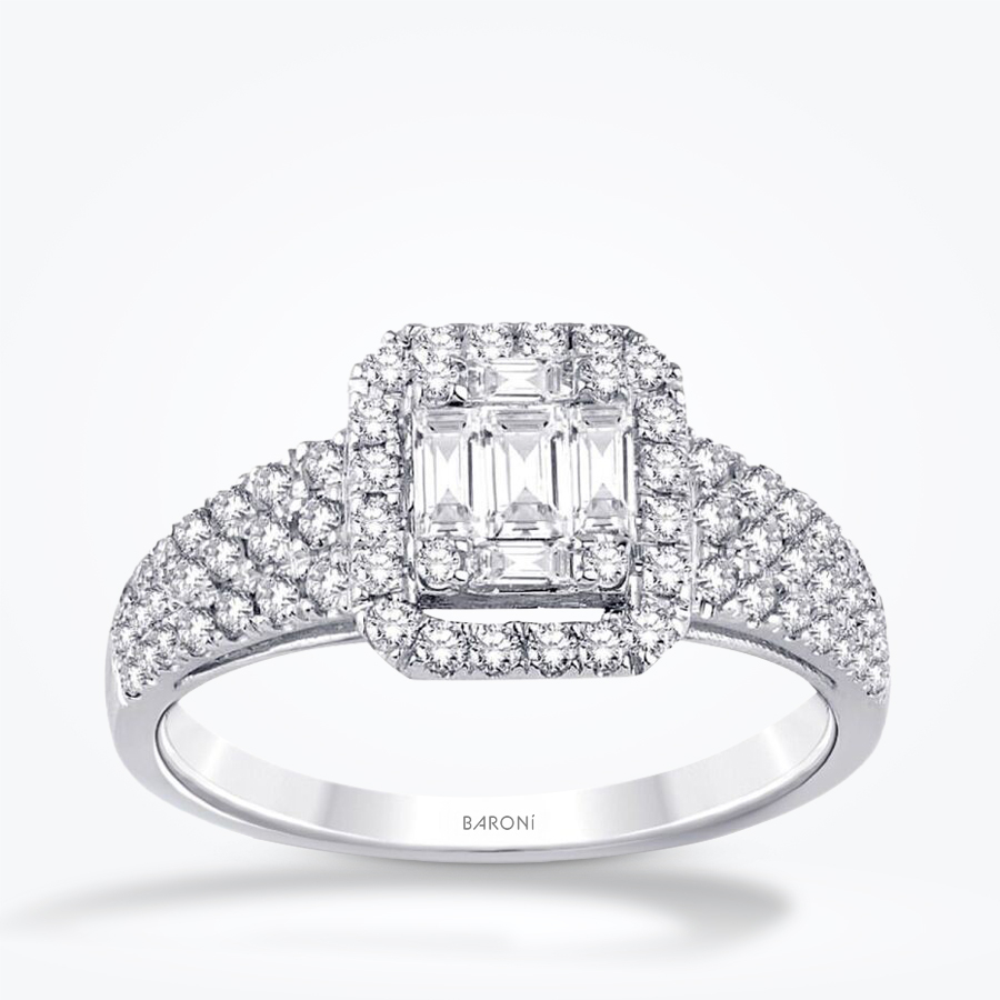 0.73 Karat Pırlanta Baget Yüzük - Baroni Diamond