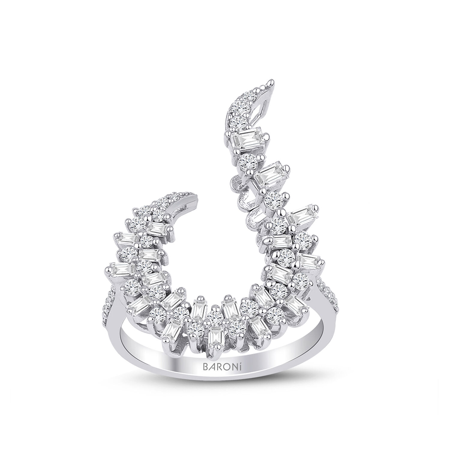 0.67 Karat Pırlanta Baget Yüzük - Baroni Diamond